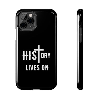 HIStory Lives On, Phone Cases - black & white