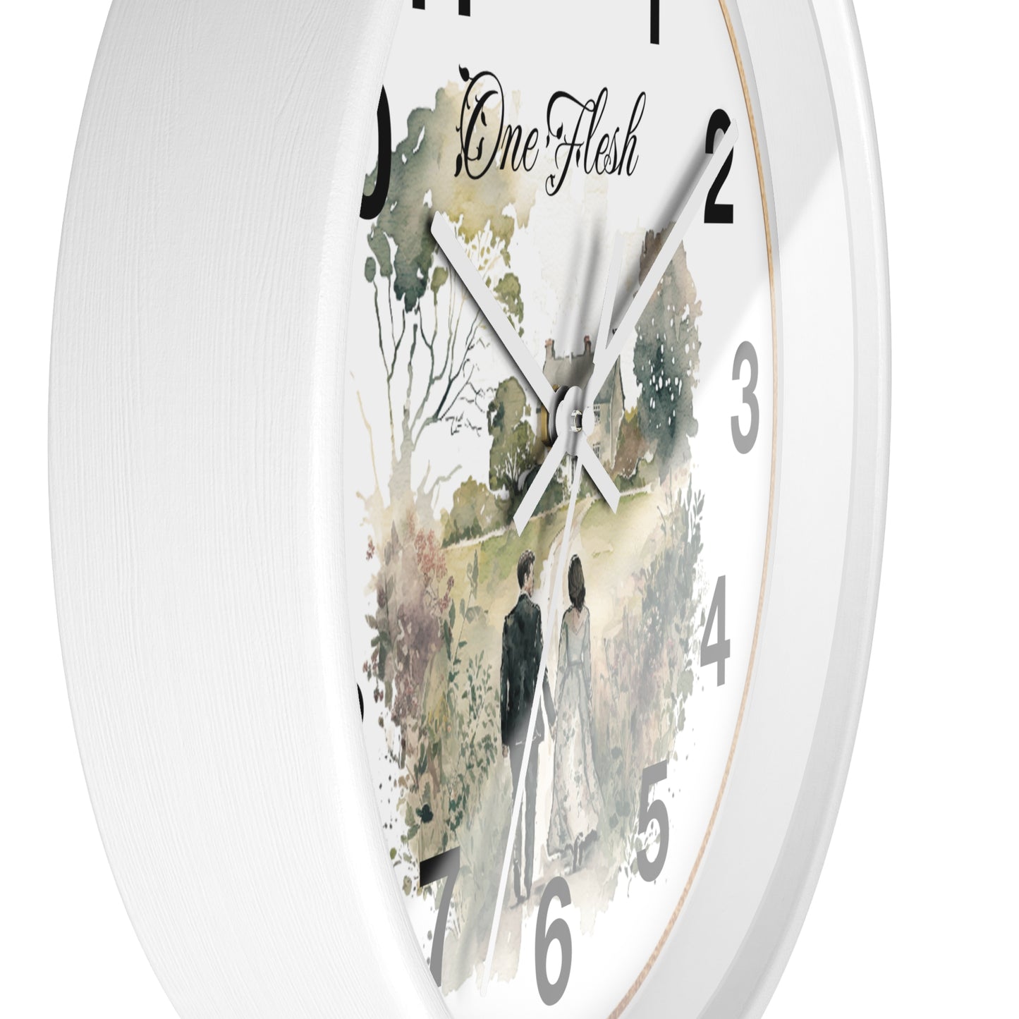 One Flesh Wall Clock, Christian, housewarming, new couple, vintage, wedding,