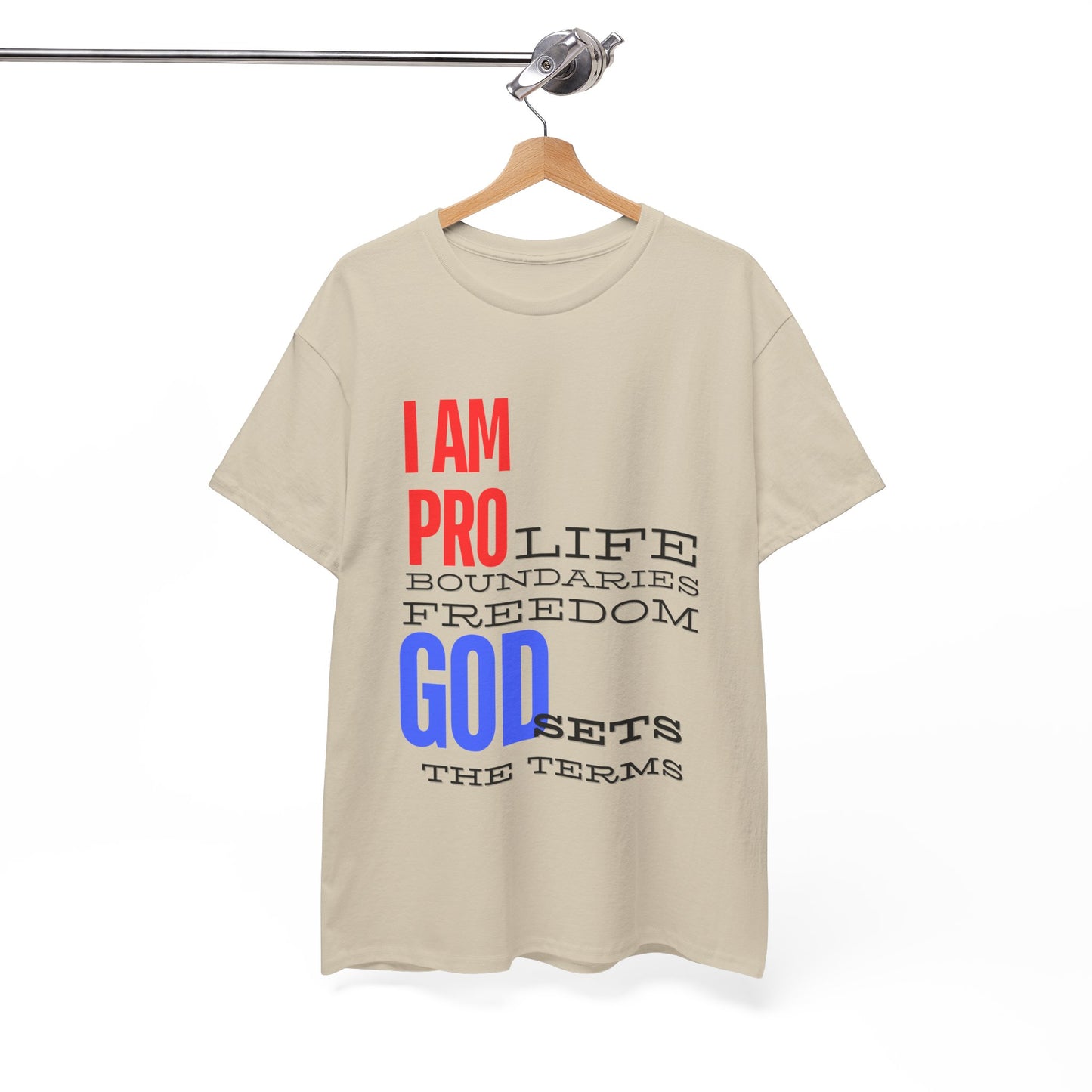 I AM PRO GOD, Unisex Heavy Cotton Tee, life, boundaries, freedom