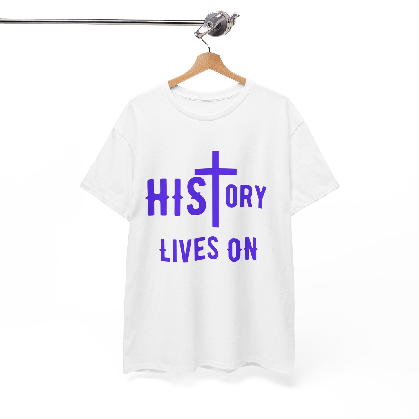 HIStory Lives On Unisex Heavy Cotton Tee, resurrection, cross, easter