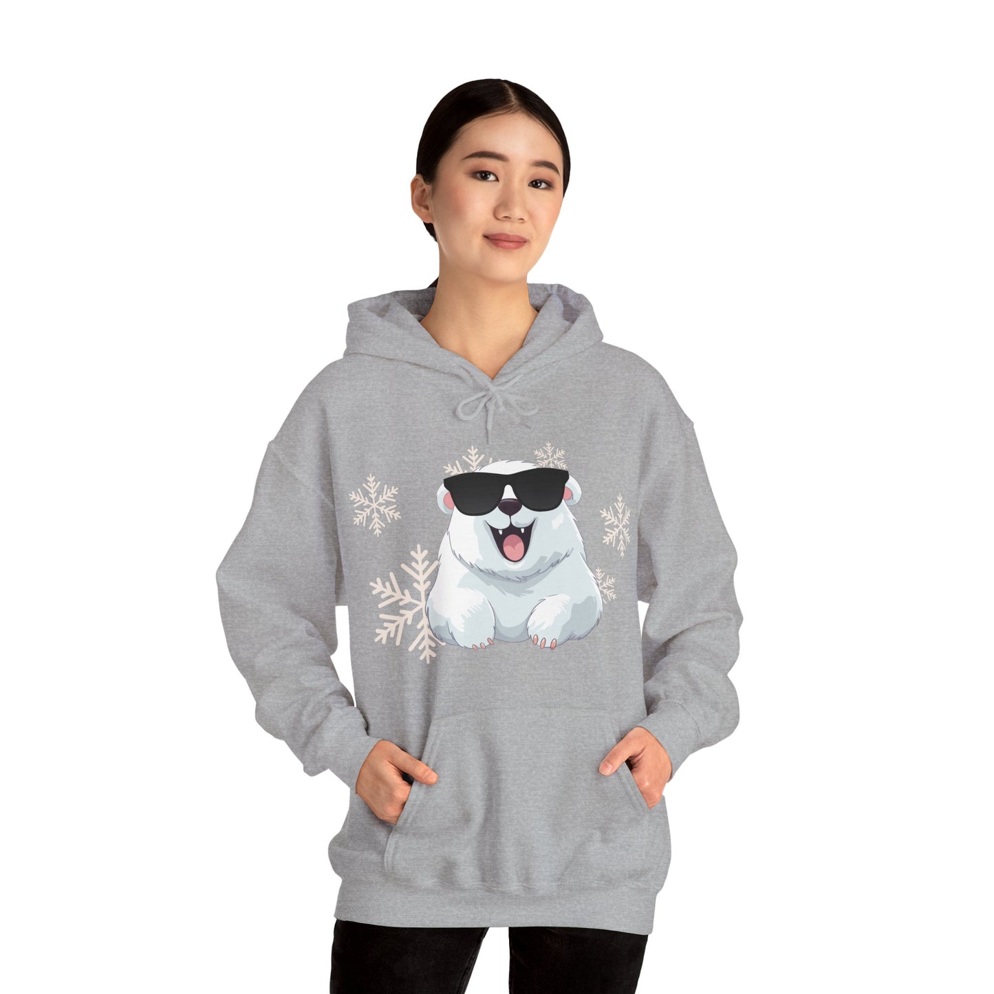 Polar Bear Unisex Heavy Blend™ Hooded Sweatshirt, fun, cool, Christmas