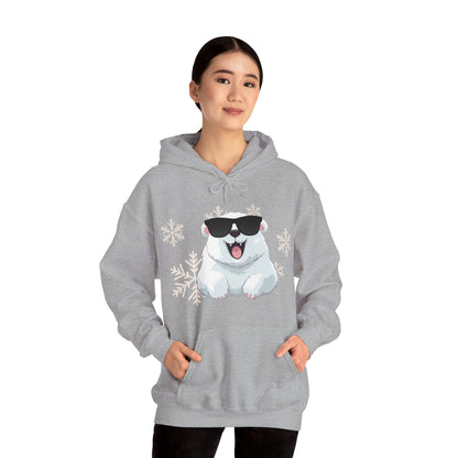 Polar Bear Unisex Heavy Blend™ Hooded Sweatshirt, fun, cool, Christmas