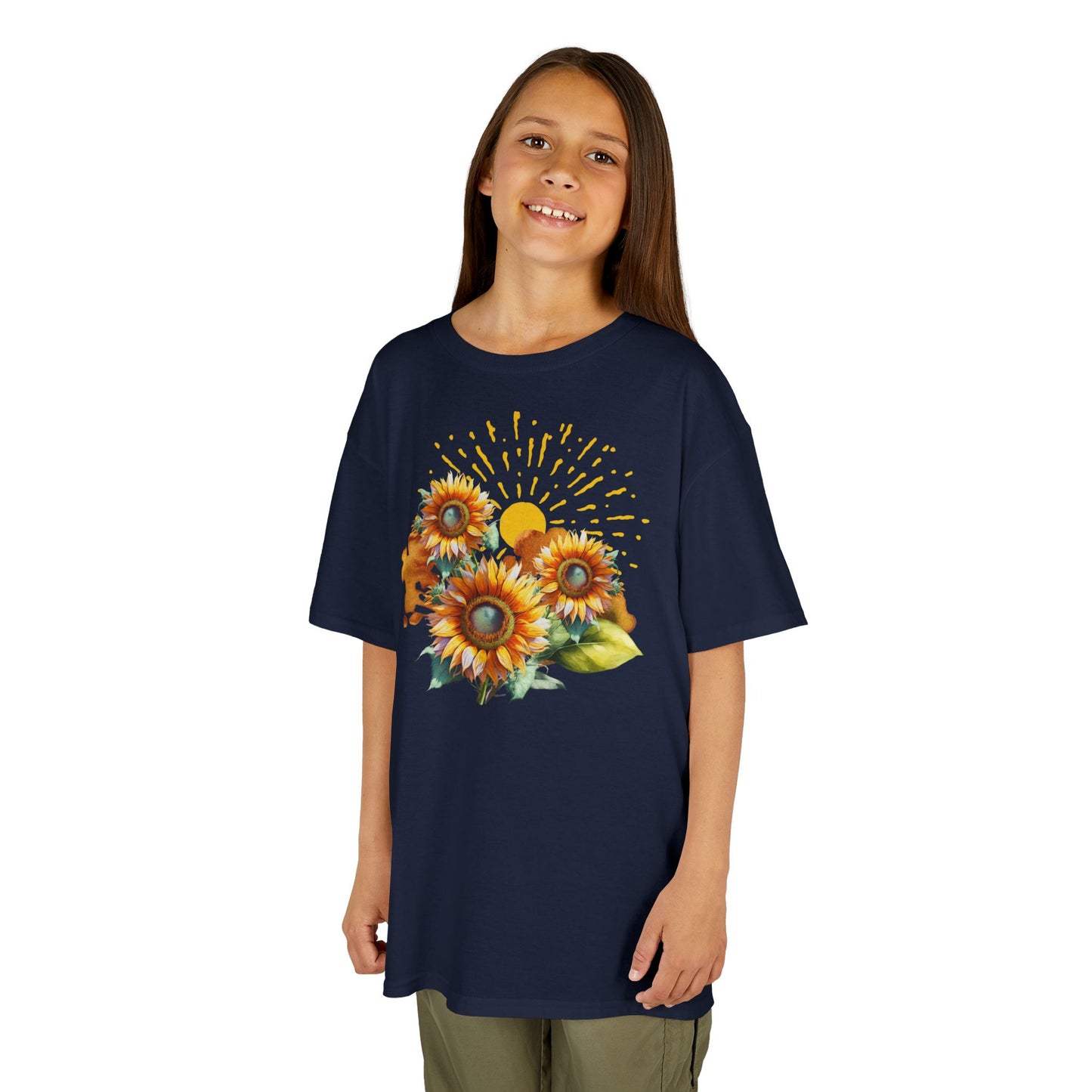 Sunflowers Kids Heavy Cotton™ Tee, spring, summer