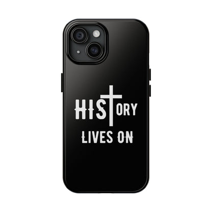 HIStory Lives On, Phone Cases - black & white