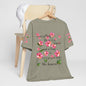 To Everything There Is A Season Pink Flowers, sleeve design, Bella+Canvas, T-shirt, spring