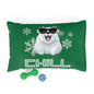 Chill with Polar Bear Pet Bed, Dark Green