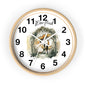One Flesh Christian Wall Clock with rings, vintage design, wedding, new couple