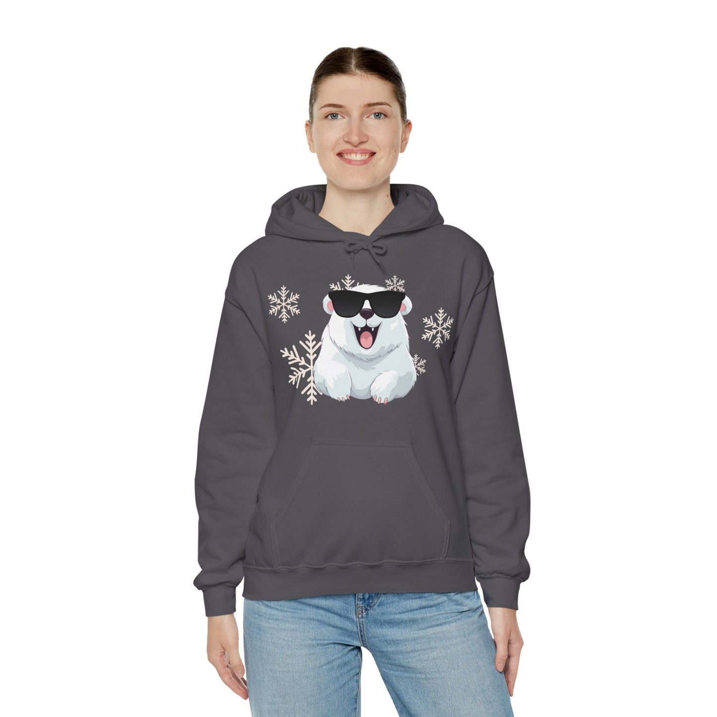 Polar Bear Unisex Heavy Blend™ Hooded Sweatshirt, fun, cool, Christmas