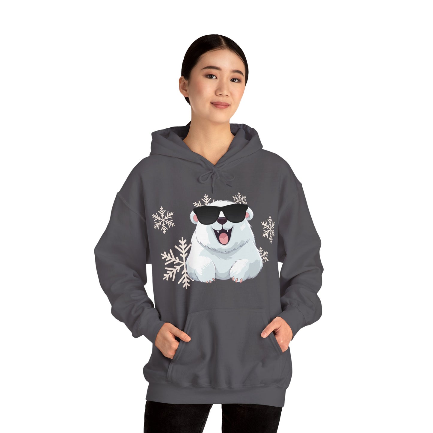 Polar Bear Unisex Heavy Blend™ Hooded Sweatshirt, fun, cool, Christmas