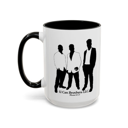U Can Brothers Black Accent Mug