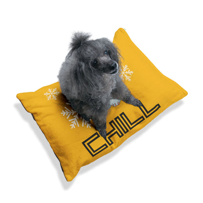 Chill with Polar Bear Pet Bed, Yellow