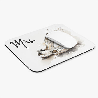 Mrs. (vintage) Mouse Pad (9"x8" Rectangle), shoes, anniversaries, reminder