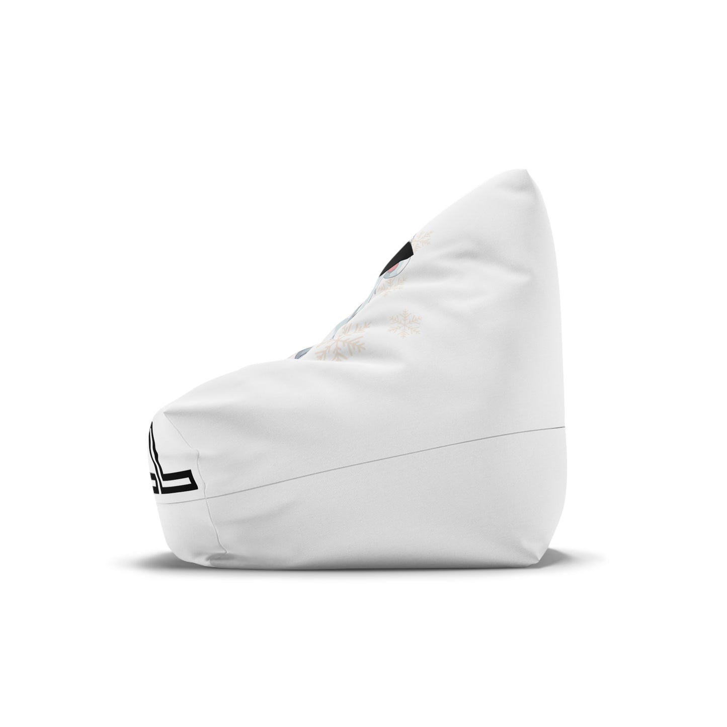 Chill w/ Polar Bear Bean Bag Chair Cover, White