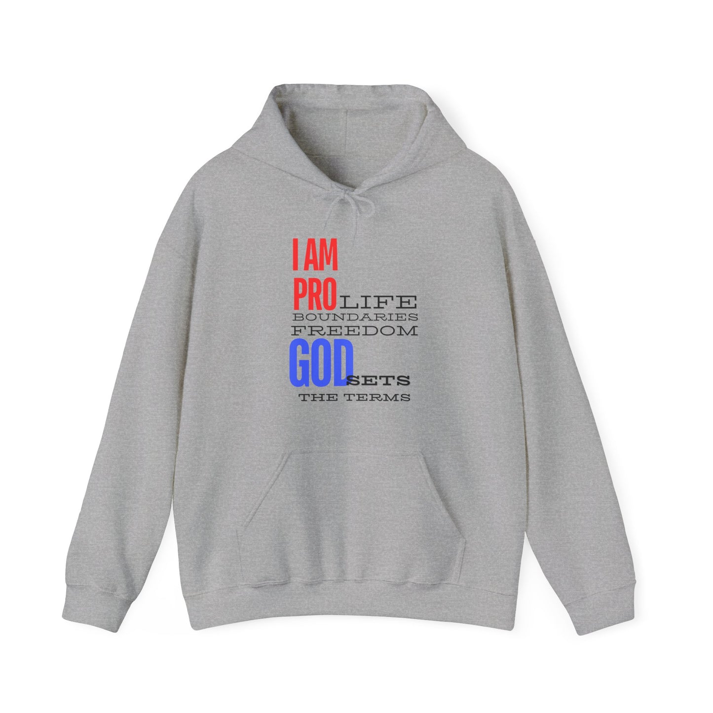I AM PRO GOD, Unisex Heavy Blend™ Hooded Sweatshirt, life, boundaries, freedom