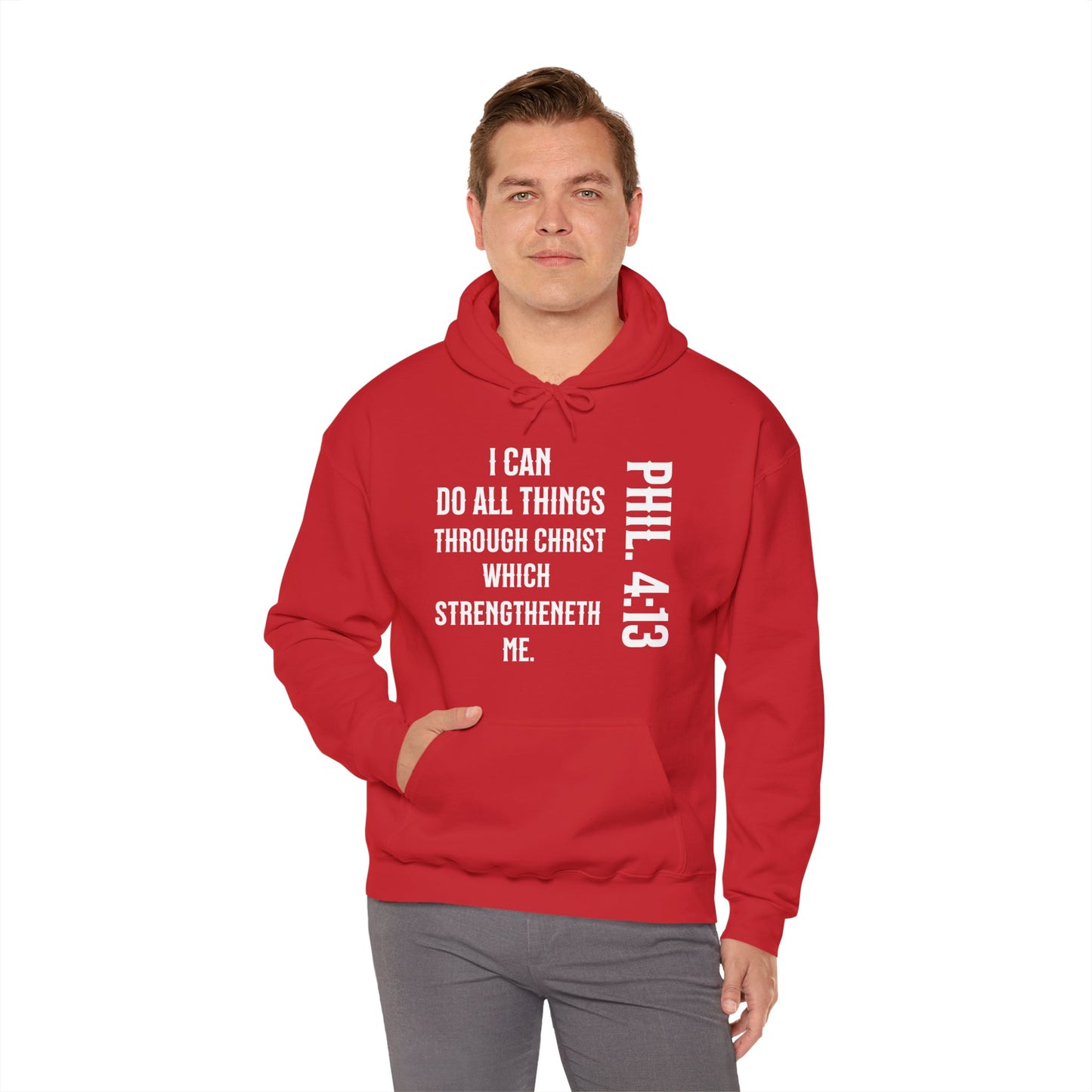 All Things Through Christ Philippians 4:13 Unisex Heavy Blend™ Hooded Sweatshirt
