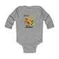 A Little Bit of Sunshine Infant Long Sleeve Bodysuit, sunflower, Christmas,