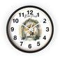 One Flesh Christian Wall Clock with rings, vintage design, wedding, new couple