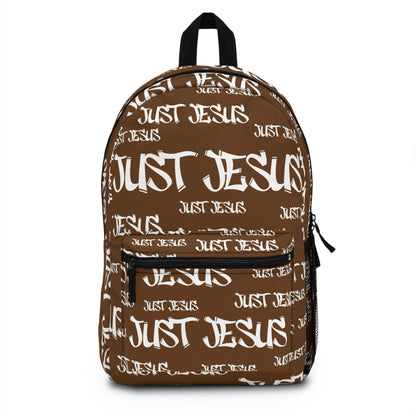 Just Jesus Backpack (brown), gift, sleepover, camping, day trips, school