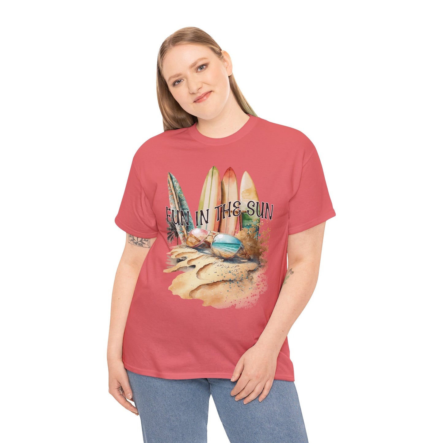 Fun in the Sun Unisex Heavy Cotton Tee, vacation, beach day, weekend getaway