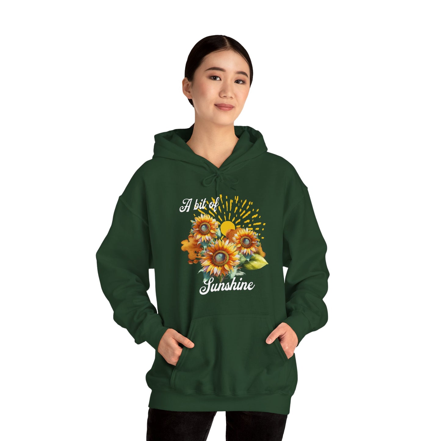 A Bit Of Sunshine hoodie with sunflowers, gift for her