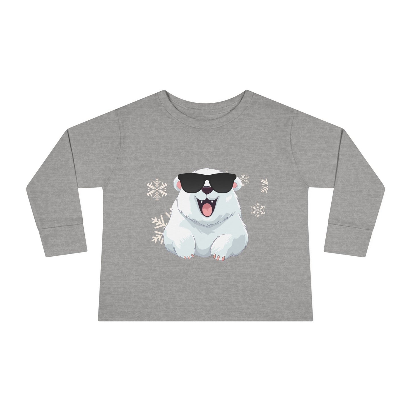 Cool Polar Bear Toddler Boy Long Sleeve Tee, Christmas, birthday