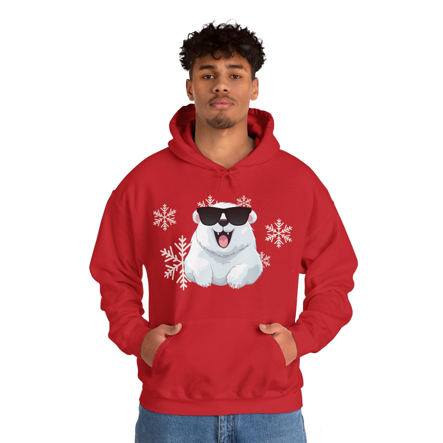 Polar Bear Unisex Heavy Blend™ Hooded Sweatshirt, fun, cool, Christmas