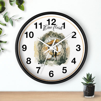 One Flesh Christian Wall Clock with rings, vintage design, wedding, new couple