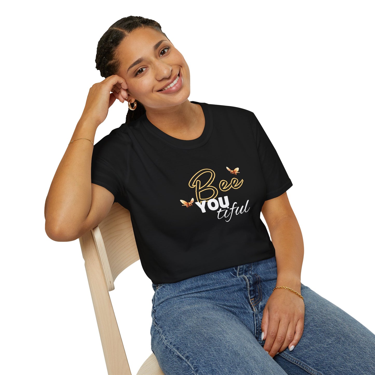 BeeYOUtiful Unisex Softstyle T-Shirt - Nature Inspired Graphic Tee - w
