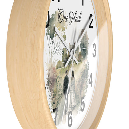 One Flesh Wall Clock, Christian, housewarming, new couple, vintage, wedding,