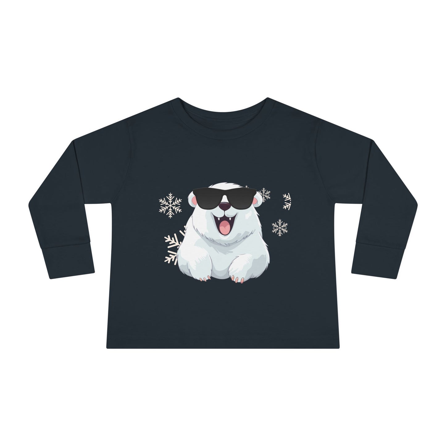 Cool Polar Bear Toddler Boy Long Sleeve Tee, Christmas, birthday