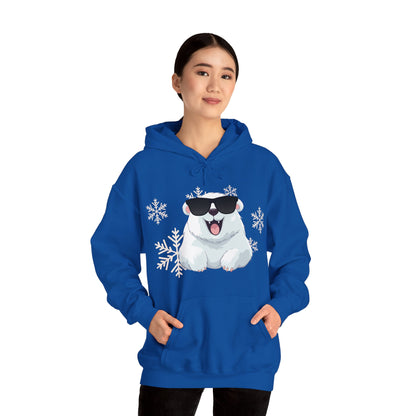 Polar Bear Unisex Heavy Blend™ Hooded Sweatshirt, fun, cool, Christmas