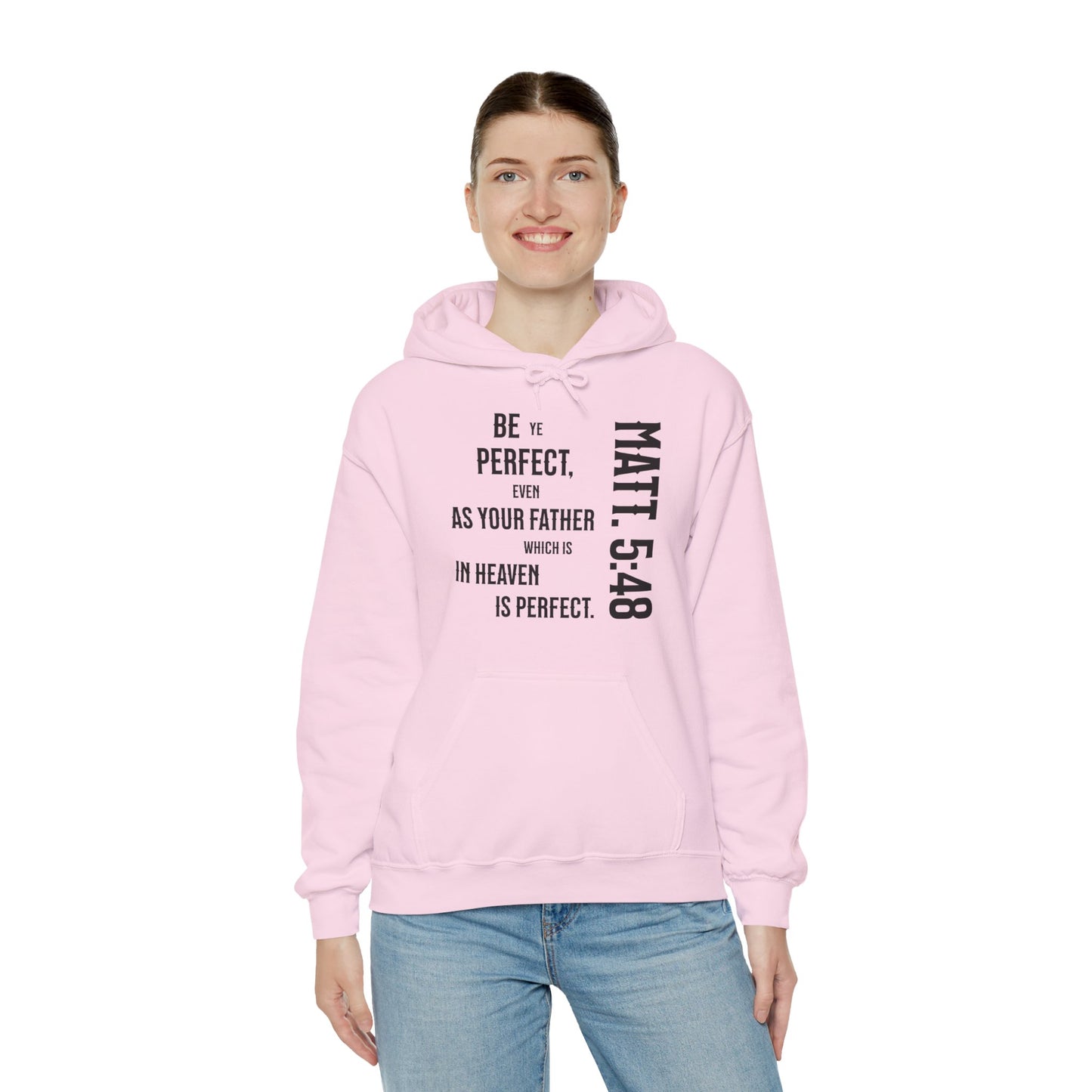 Be Perfect - Matthew 5:48 Unisex Heavy Blend™ Hooded Sweatshirt