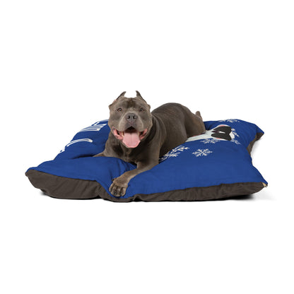 Chill with Polar Bear Pet Bed, Dark Blue