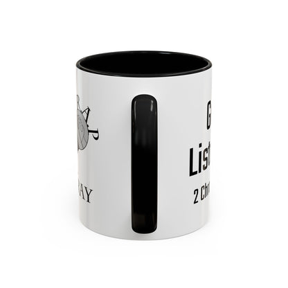 Read & Pray Black Accent Mug w/microphone, Gift for him/her, 2 Chronicles 7:14