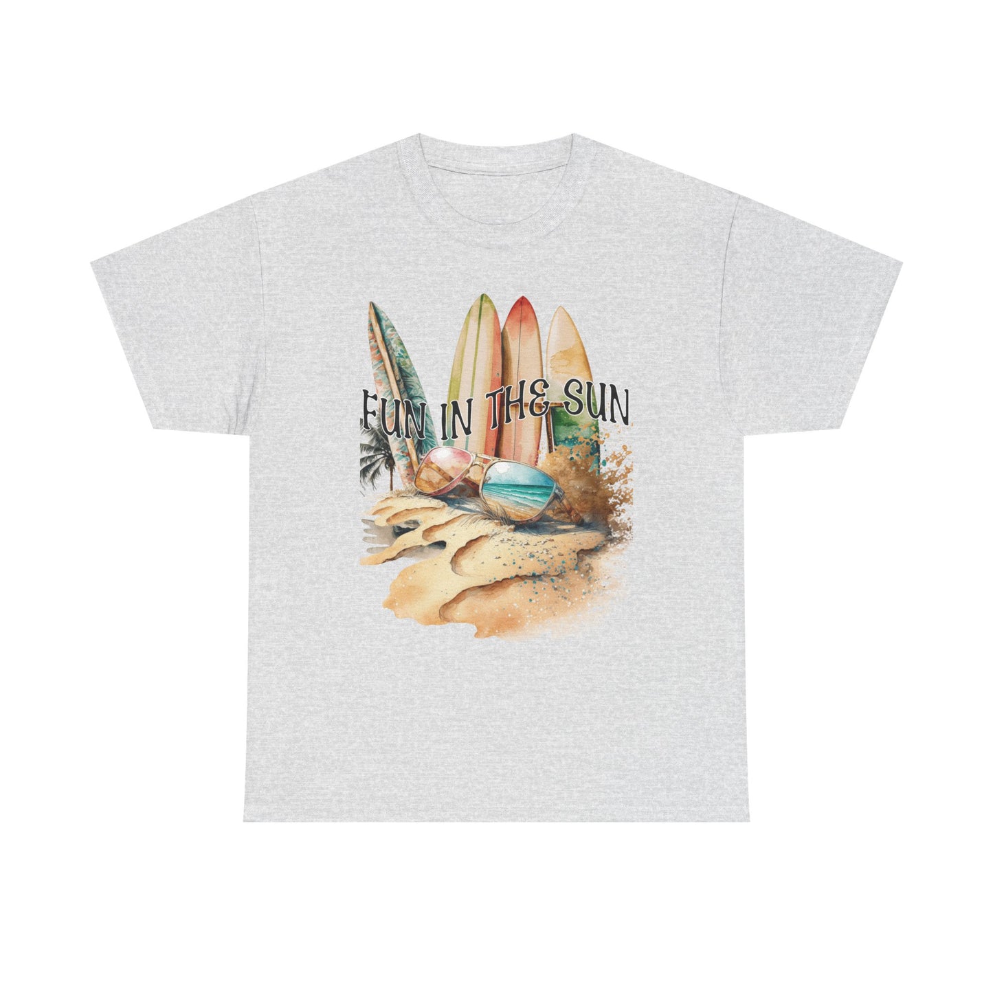 Fun in the Sun Unisex Heavy Cotton Tee, vacation, beach day, weekend getaway