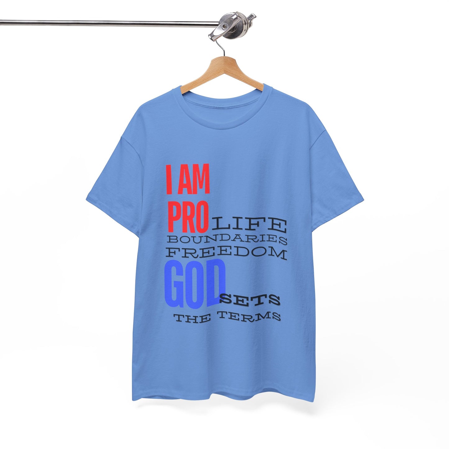 I AM PRO GOD, Unisex Heavy Cotton Tee, life, boundaries, freedom