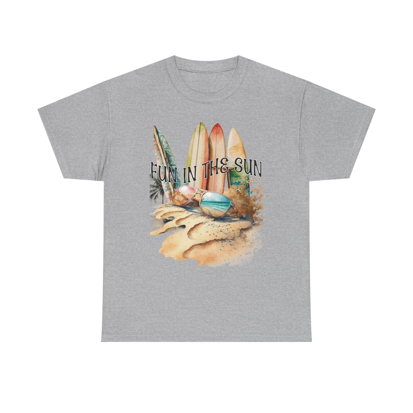 Fun in the Sun Unisex Heavy Cotton Tee, vacation, beach day, weekend getaway