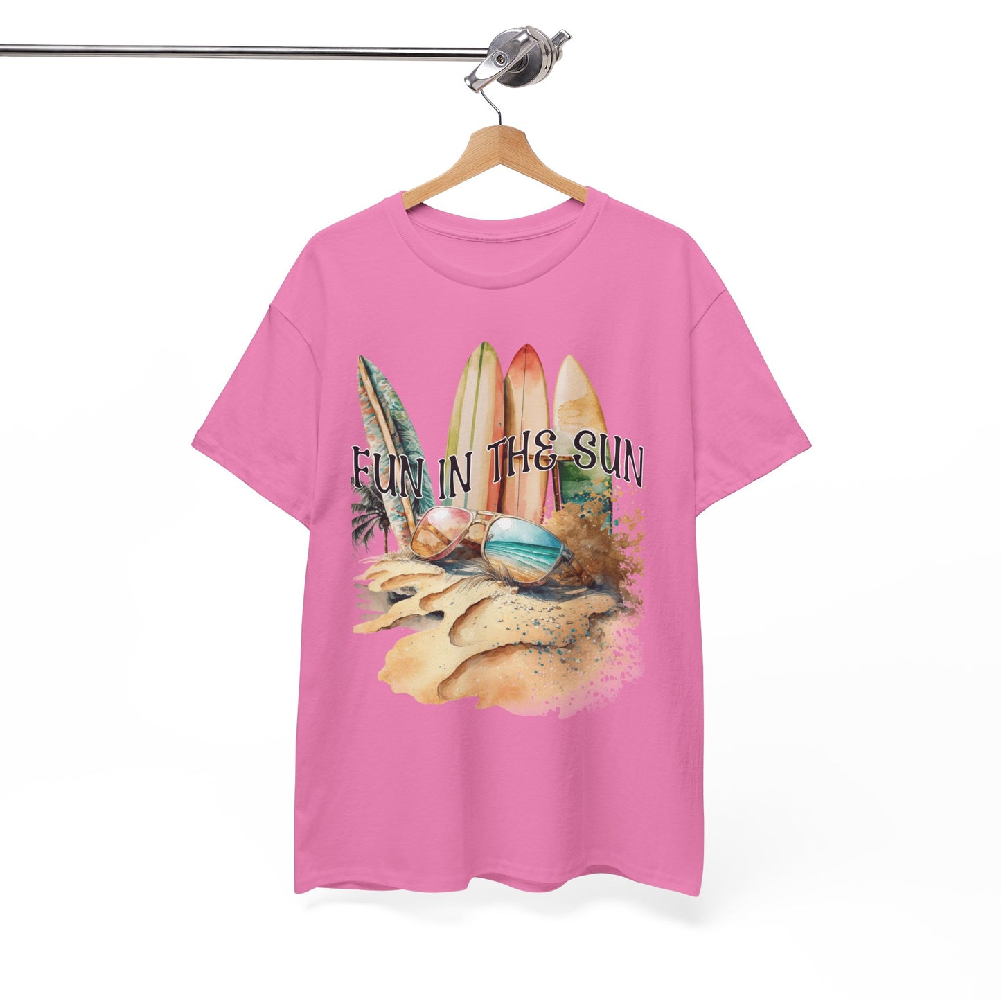 Fun in the Sun Unisex Heavy Cotton Tee, vacation, beach day, weekend getaway