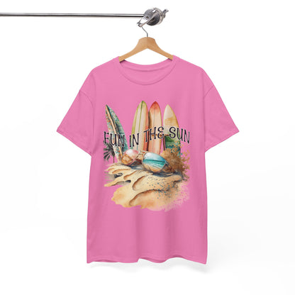 Fun in the Sun Unisex Heavy Cotton Tee, vacation, beach day, weekend getaway