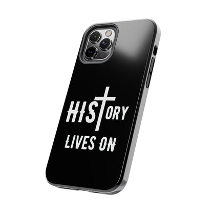 HIStory Lives On, Phone Cases - black & white