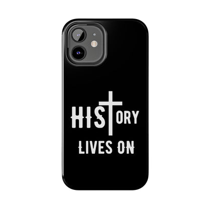HIStory Lives On, Phone Cases - black & white