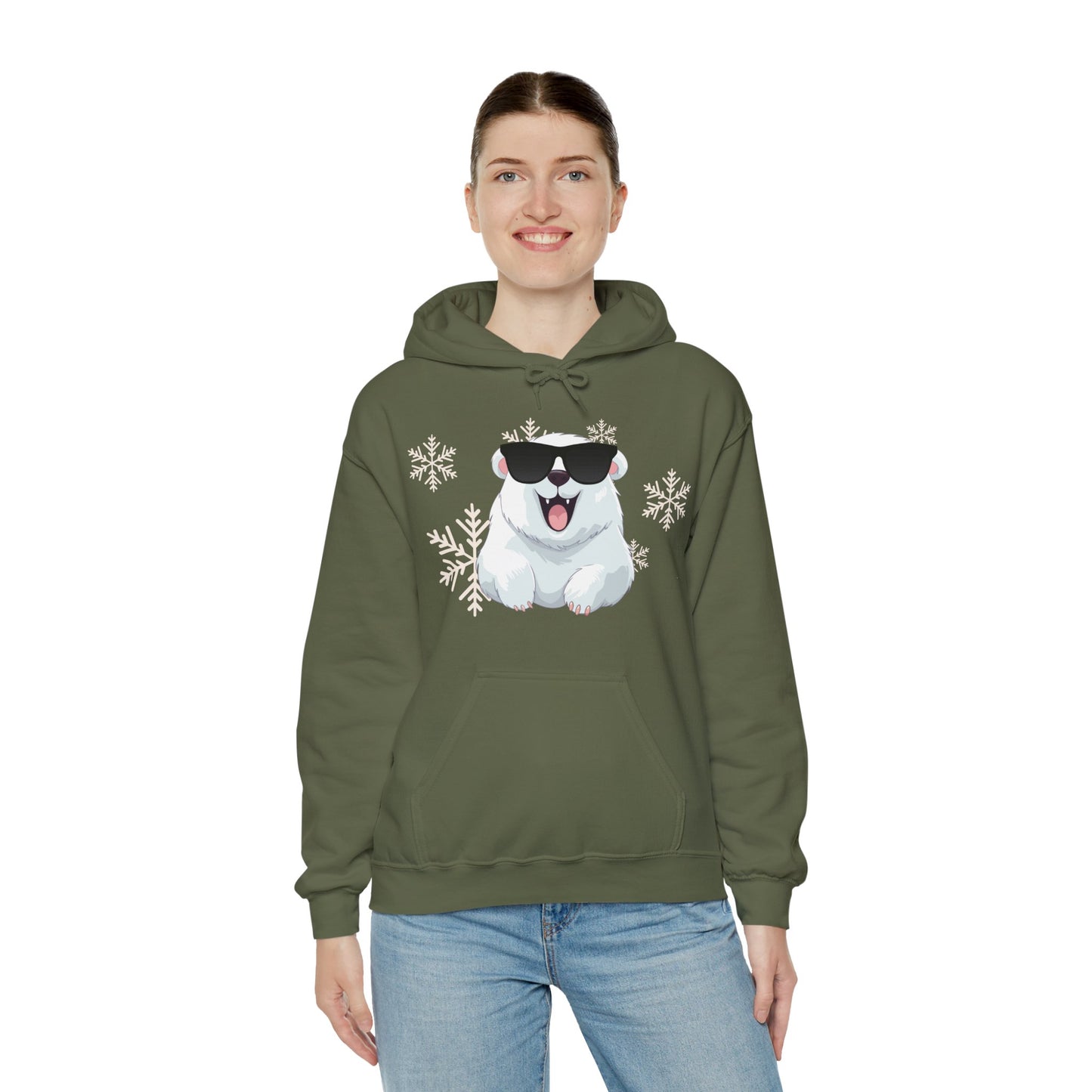 Polar Bear Unisex Heavy Blend™ Hooded Sweatshirt, fun, cool, Christmas