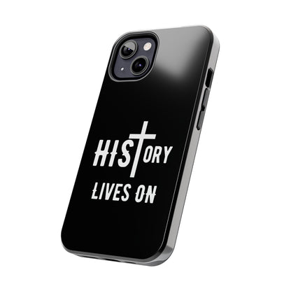 HIStory Lives On, Phone Cases - black & white