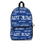 Just Jesus Backpack (dark blue), gift, sleepover, camping, day trips, school