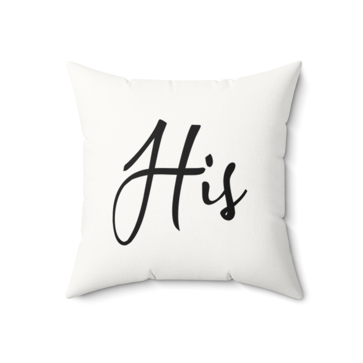 Mr.' Faux Suede Pillow- vintage design, Wedding, Anniversary, ('His' on back)