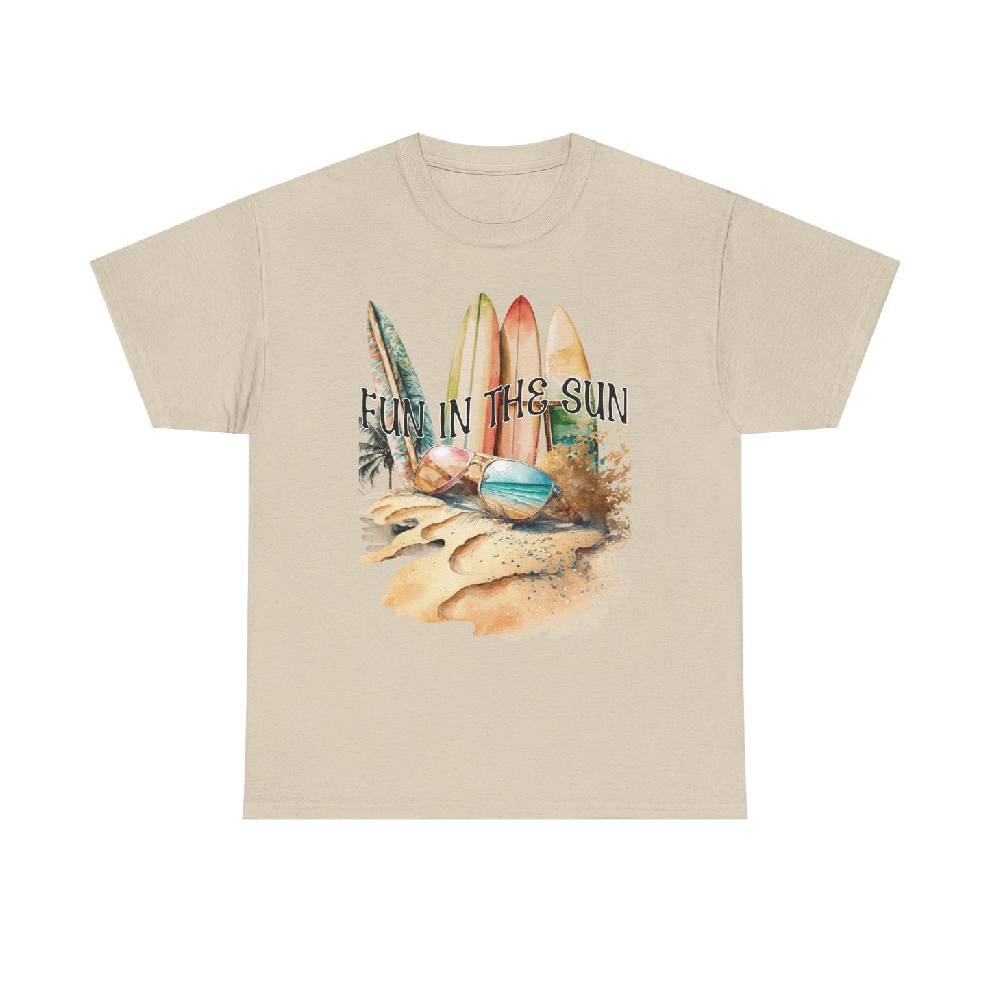Fun in the Sun Unisex Heavy Cotton Tee, vacation, beach day, weekend getaway
