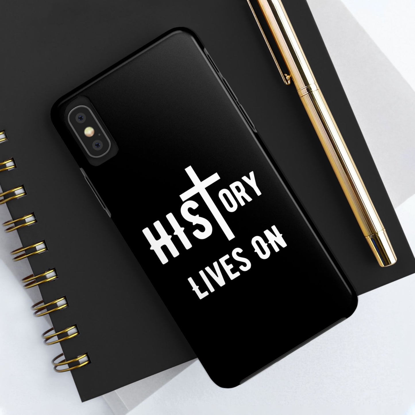 HIStory Lives On, Phone Cases - black & white