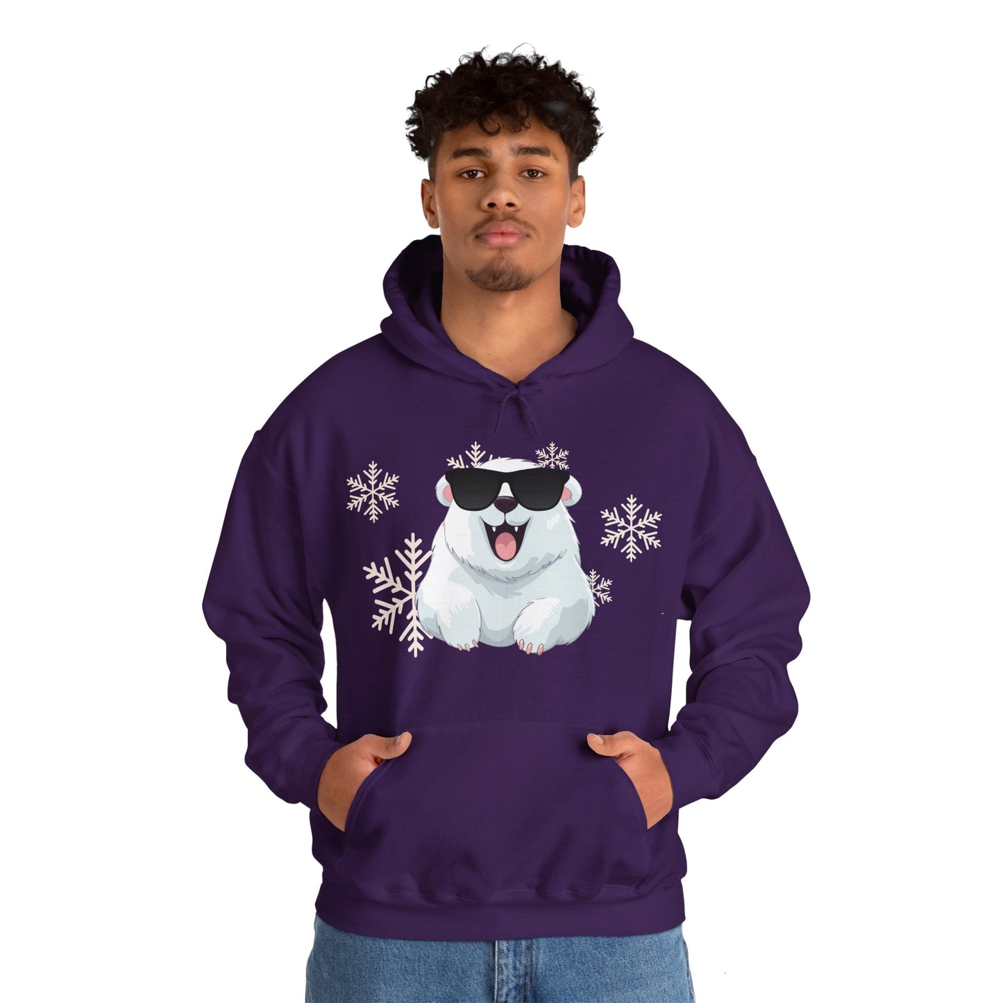 Polar Bear Unisex Heavy Blend™ Hooded Sweatshirt, fun, cool, Christmas