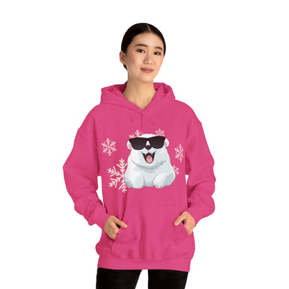 Polar Bear Unisex Heavy Blend™ Hooded Sweatshirt, fun, cool, Christmas