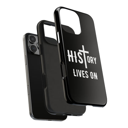 HIStory Lives On, Phone Cases - black & white